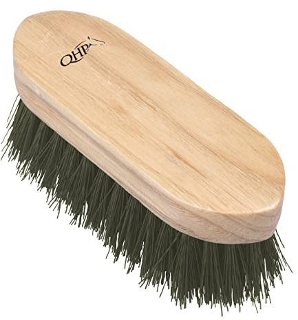 QHP Wurzelbürste color Holzgriff (olivgrün)