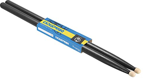 PATIKIL Arce Madera Baquetas Antideslizante Tambor Palo 5A Negro 1 Par