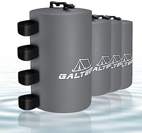 GALTEED Baldachin-Wassergewicht-Tasche, 100 kg, Wasserzelt-Gewichte, Set mit 4 Beingewichten für Pop-Up-Vordächer, Vordächer, Zelt, Pavillon, Grau