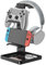 Supporto per cuffie in metallo: supporto migliorato per controller stabile - supporto per cuffie da gioco con spazio di archiviazione inferiore per controller Switch iPad Xbox PS4 PS5 cellulare.