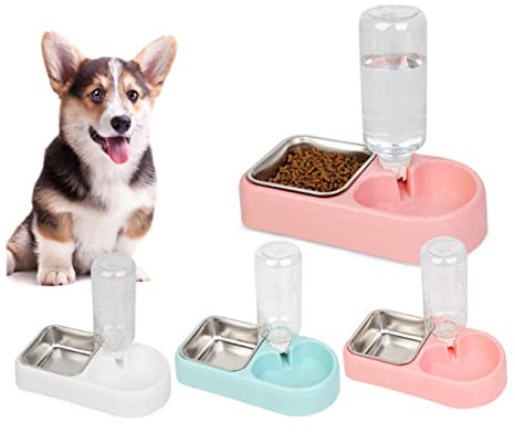 SUPVOX Distributeur Eau pour Animaux Gamelle Double Antidérapante pour Chien Et Chat Design Créatif Alimentation Automatique Accessoire Pratique pour Maison Boutiques