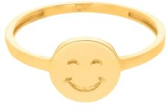 SuzanGold® Goldring Damen | Echtgold Smiley Ring 333 Echtgold mit Smiley-Motiv | Handgefertigtes Design | Verspielter Statement-Ring