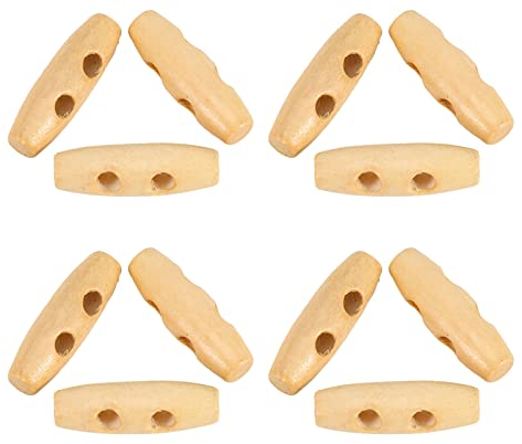 Knebelknöpfe Zum Nähen für Mäntel, Pullover, 50 Stück/Lot Horn-Knebelknöpfe, Ovaler mit 2 Löchern