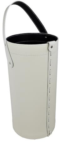 LIMAC Design CINTA Kaminbesteck aus Leder, Kaminbesteck Werkzeugtasche, Kaminbesteck Eisenbeutel für Kamin und Ofen, originell und exklusiv, Hergestellt in Italien. (Weiß)
