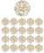 ZBHDEYG Juego de 20 manteles individuales dorados redondos de lámina dorada, manteles individuales brillantes de malla, accesorios para bodas y fiestas de cumpleaños
