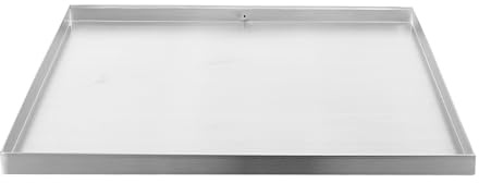 kunghei 30 x 30 x 1.5 Inch Heavy Duty Washer Machine Drain Pan Catch, 304 Stainless Steel Washing Machine Spill Tray Drip Tray, Under Washer Machine Drip Pan Washing Machine Pan Washer Tray