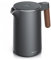 Arendo - Wasserkocher mit Temperatureinstellung - Edelstahl - 45°C - 100°C - 1.5 Liter - Doppelwand - BPA frei - Warmhaltefunktion - Teekocher mit Temperaturanzeige - Griff Cool Touch - Cool Grey