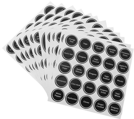NUOBESTY 13 Sheets Printed Pantry Stickers Chalkboard Labels Creative Kitchen Jar Labels Decorative Stickers