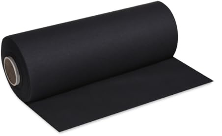 DeinPack 1 Rolle Airlaid Tischläufer schwarz 40cm x24m HORECA perforiert | 1 Rolle, HORECA Qualität, Perforierung alle 120cm, Hochwertiger Einweg Tischläufer, Ideal für Dekorationen, Hochzeit & Partys