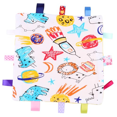 Bunte Sicherheitsdecke 25cm aus Baumwolle für Neugeborene