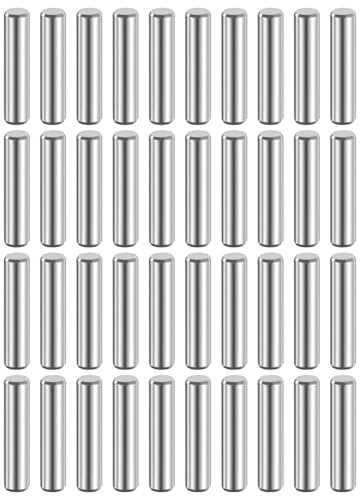 QUARKZMAN 40 Stück Zylinderstifte Rostfrei, 5 mm x 20 mm Spannstift Passstift, 316L Metallstifte Edelstahl, Dübelstifte Bolzen Metall für DIY, Möbel, Bastelprojekte