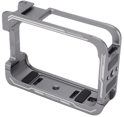 Elprico Metall-Schutzhülle für OM 360 Panorama Kamera, Rahmen Gehäuse mit Kaltem Schuh-Adapter & 1/4 -Gewinde und Silikon-Objektiv Kappe, Aluminium Legierung Halterung mit