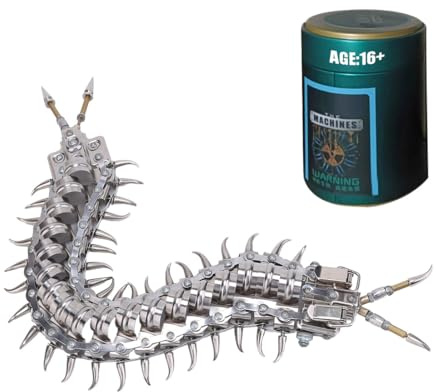 3D Metall Puzzle Insekten, Steampunk Bug Mechanisch Tausendfüßler Modellbausatz, DIY Montageblock Puzzle Geschenk Schreibtischdekoration
