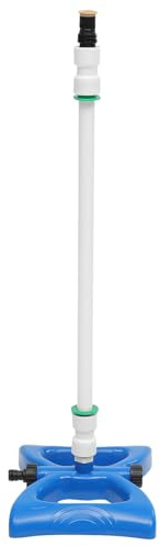HOODANCOS Irrigatore Automatico Rotante per Giardino 360 Gradi Base Stabile e 4 Ugelli a Dispersione, Dispositivo di Irrigazione Plastico Resistente per Prato e Orto Professionale