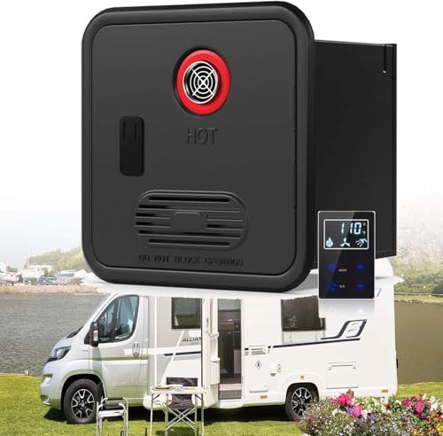 CUTANGELAR Système De Chauffage Sans Réservoir. Chauffe-Eau Sans Réservoir Pour Camping-Car 55,000 BTU,Alimentation DC 12V, Idéal Pour Autocarapes Et Caravanes De Camping.(Black)