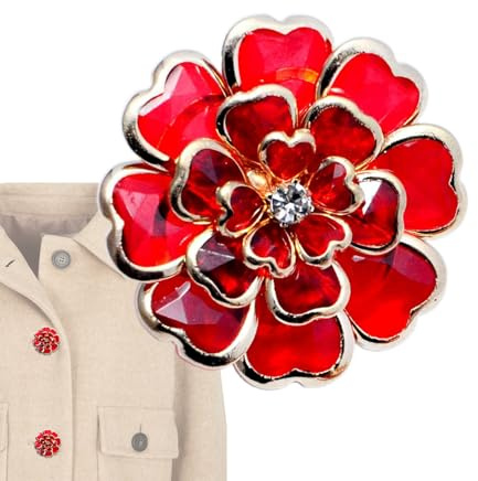 Blommaknappslock, elegant och fantasifull vintage kläddekoration, anpassningstillbehör för blusknappar, för och fru, fyllmedel, Se référer au descriptif, Se beskrivningen, Se