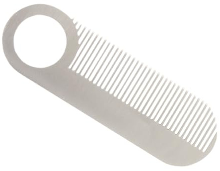 Bartkamm Metall Feinzahn 304 Edelstahl – Taschenkamm Für Männer Antistatisch | Schnurrbarthaar-Reisekamm, Kompakt, Tragbar, Geldbörse Für Das Tägliche Pflege-Styling, 10 Cm, 30 G