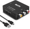 Amtake RCA auf HDMI Konverter, 1080P RCA Composite CVBS AV zu HDMI Video Audio Konverter Adapter für PS2/ Xbox/SNES/VHS/VCR Videorecorder DVD, Unterstützt PAL/NTSC mit USB-Netzkabel