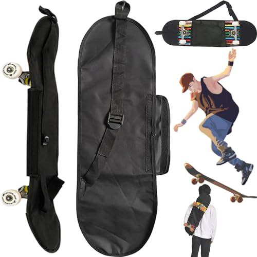 Mikqky Longboard-Schutzhülle, Skateboard-Tasche, Transporttasche, Longboard, Rollen, Skateboard-Tasche, Longboardhülle, geeignet für Skateboards unter 31,4 Zoll