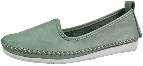Andrea Conti Damen Mokassins Leder Ballerina Casual bequem kombistark 0027449, Größe:39 EU, Farbe:Mehrfarbig