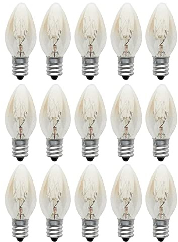 Pomurom 3/5/6/8/10/15 Ampoules à Incandescence Transparentes Longue Durée 10W 220V E12 Blanc Chaud 2700K, AmpouleRechange pour Lampes au sel l'Himalayas, veilleuses, LampemuraleTable