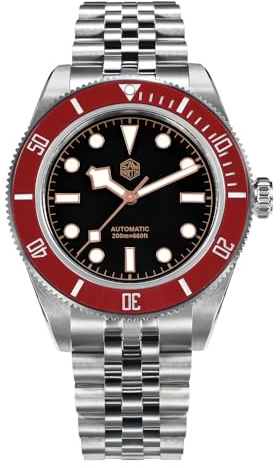San Martin BB Diver Classic Herren-Armbanduhr, 40 mm, NH35, automatisch, mechanisch, Saphir, wasserdicht, Grün / Schwarz