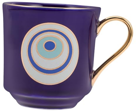 PRETYZOOM Tasse Café En Porcelaine Avec Œil Protecteur Turc Tasse à Thé à Lait Boisson Pratique Décoratif