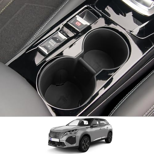 CDEFG Compatible avec Peugeot 208 e-208/Peugeot 2008 e-2008 2020-2023 2024 Console centrale Porte-gobelet de voiture porte-gobelet Accessoires de restauration