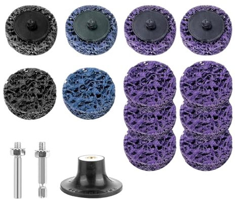 12 unidades de disco de taladro, discos abrasivos duraderos con 2 vástagos, lijadora de cubo de rueda de 50 mm, discos abrasivos de carburo de silicio para amoladora angular, disco CSD para pulir