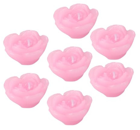 VICASKY 12stücke Teiliges Rosa Rosenblüten Schwimmende Teelichter Aus Paraffinwachs Ohne Rauch Kerzen Für Hochzeitsdekoration Party Und Romantische Wohnraumbeleuchtung