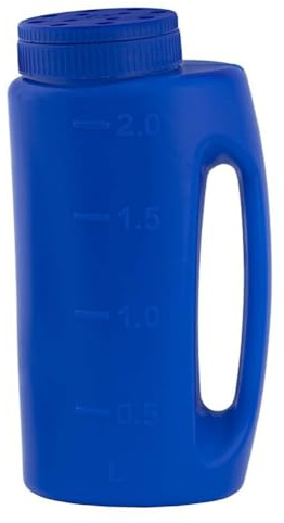Efficiente spargitore manuale per sale da neve e fertilizzante, dimensioni compatte con manico ergonomico per una facile manipolazione (blu)