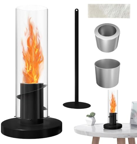 Dreuhuing Lampe de Table | Foyer Tournant à Flamme,Déco Lumineuse LED Moderne pour Cheminée, Balcon, Chambre, Cadeaux et Soirées Cinéma