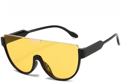 Lunettes de sport élégantes pour homme et femme - Lunettes de protection pour cyclisme - Noir et jaune