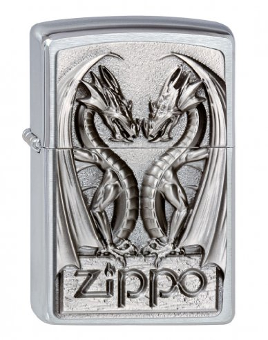 Zippo 2002728 Feuerzeug 200 Twins Dragon Heart Emblem