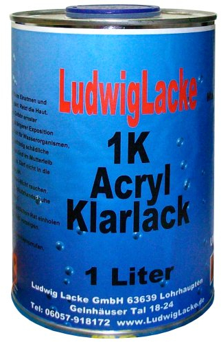 LudwigLacke 1K Klarlack für Autolack und RAL Lack