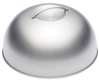 MasterClass Cloche per Hamburger e per Sciogliere Il Formaggio, Acciaio Inox, 22,5 x 12 x 16 cm, Argento