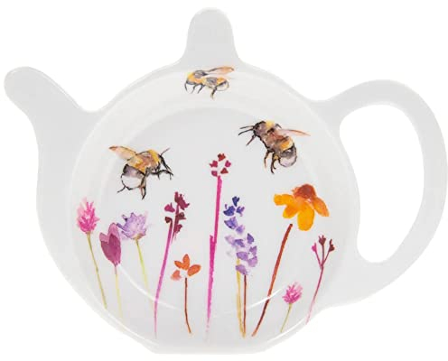 The Leonardo Collection Busy Bees Teabag Tidy By Jennifer Rose Gallery | Delightful Bee-Inspired Design | Hand-Painted Resin | Practical and Decorative | Nature-Inspired Tea Time Accessory