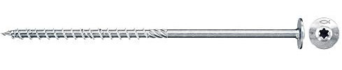 fischer Power-Fast FPF-ST 5,0 x 70 A2P - Spanplattenschrauben mit Teilgewinde und Senkkopf, zur Befestigung von tragenden Bauteilen in Holz, nicht rostender Stahl - 200 Stück - Art.-Nr. 657091, A2
