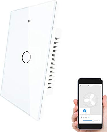 Dimmer inteligente ZigBee, interruptor de iluminación inteligente compatible con Alexa Google Home, pantalla táctil de cristal con indicador LED, mando a distancia Tuya / Smart Life App, domótica