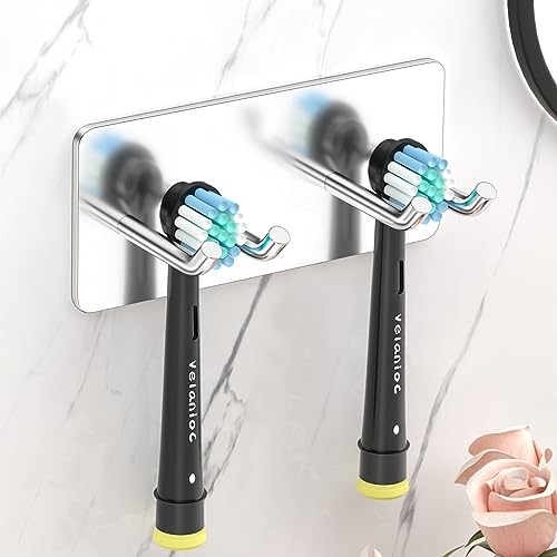 YYBO Zahnbürstenhalter Wand Zahnbürstenhalter Elektrische Zahnbürste Halterung Edelstahl Aufsteckbürsten Halter, Elektrische Zahnbürste Halter Ohne Bohren, Multifunktions Haken für Badezimmer