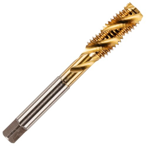 Rennie Tools – Maschio a spirale M10 x 1,5 HSS M2 Titanium (TiN) rivestito | Filettatura da 10 mm. Maschio metrico a mano / macchina metrico grosso. Per fori ciechi