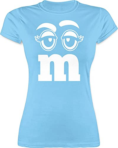 Shirtracer - Shirt Damen - & Fasching - M und M Augen Karneval I