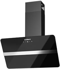 Corberó - Campana Decorativa | Cristal Negro | 70 cm | VICTORIA760B | 3 Velocidades | Control Touch | Caudal 594,2 m3/h | Vidrio Templado | Filtro de Aluminio y Carbon | Eficiencia Energética A, Negro