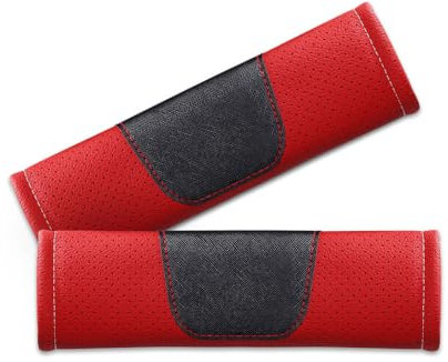 RCLON 2 Stück Auto Sicherheitsgurt Gurtpolster für Mercedes A-Class B-Class C-Class GLC ML-Class GLE-Class CLA AMG GT, Komfort Langlebig Kinder Und Erwachsene Nacken Schulterschutz ZubehöR,A/Red
