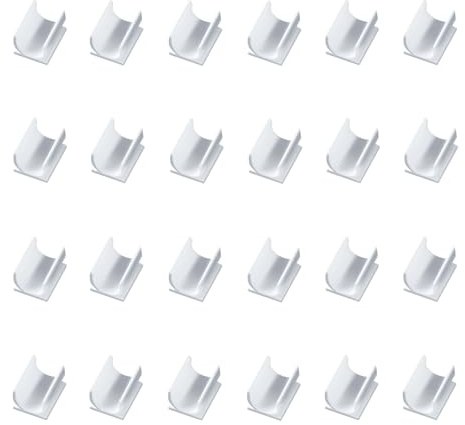 MEISH Pennhållare klämma självhäftande pennhållare klämmor vit färg bräda vägg pennhållare klämma för penna färg borste klipp skrivbord (24)
