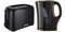 Daewoo Essentials Plastic 1.7 Litre Kettle And 2 Slice Toaster Set Black, Breakfast Combo, Fill Roughly 7 Cups In One Boil, Visible Water Window And Variable Browning Controls, Clean Simple Design