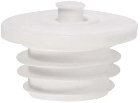 sourcing map Drain Pipe Seal Ring with Plug, Silicone Ring Washing Machine Sealing Plug, Anti-Odor Floor Drain Plug Sewer Pipe Seal Ring Sealing Cover for 45-50mm PVC Drainage Pipes, White