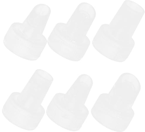 Angoily 6 Stück Kunststoff Ersatzspitzen für Gesichtsreinigungsgeräte Praktische und Tragbare Reinigungsköpfe für Porenreiniger und Aquafacialgerät Zubehör