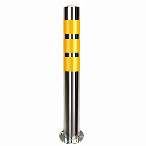 Parksperre für 360-Grad-Sicht, Leitpfosten einfach zu bedienen, Sicherheitspollerpfosten mit breiterem Kragen aus reflektierenden Streifen (600 mm H x 76 mm T (23,6 Zoll H x 3 Zoll T))