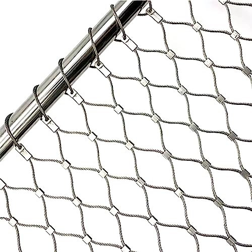 Edelstahl-Drahtseilnetz, hochgelegenes Anti-Fall-Netz for Treppen, Sicherheitszaun, Zookäfige, 1㎡ Metallseilnetz, Schutznetz, strukturelle Stabilität/Schlagfestigkeit ( Color : Dia1.5mm , Size : 9cm M
